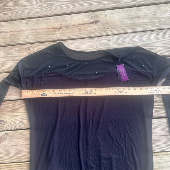 Lane Bryant Black Blouse with Embellished Details size 14/16 - Picture 9 of 10